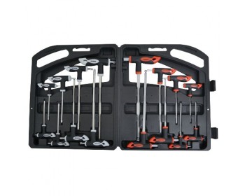 16pc T Handled Hex & Torx Key Bit Set 